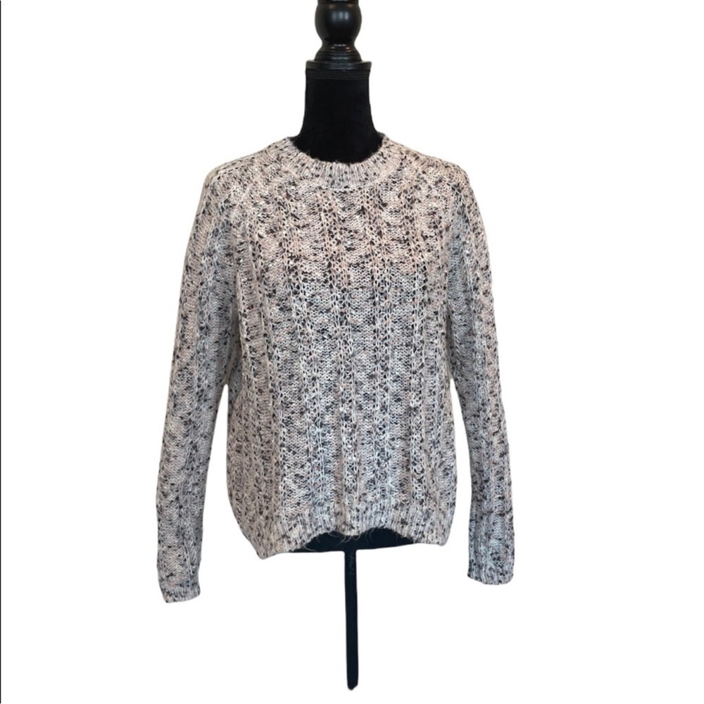 Silverflint casual neutral long sleeve pullover knit wear sweater size medium